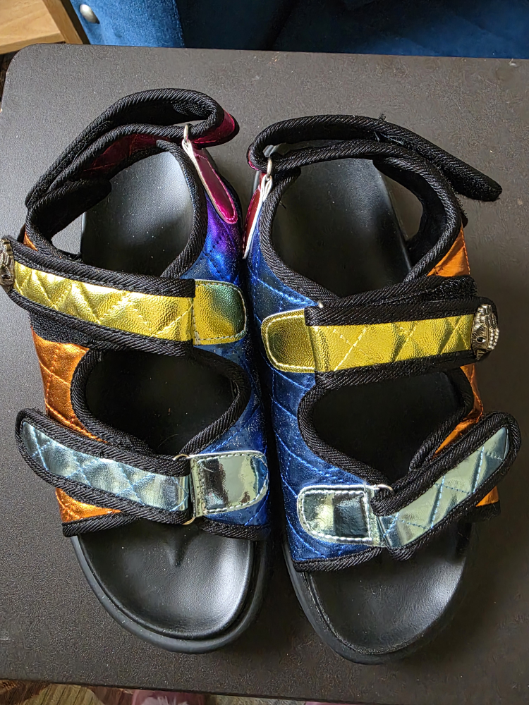Colorful Quilted Velcro Sandals