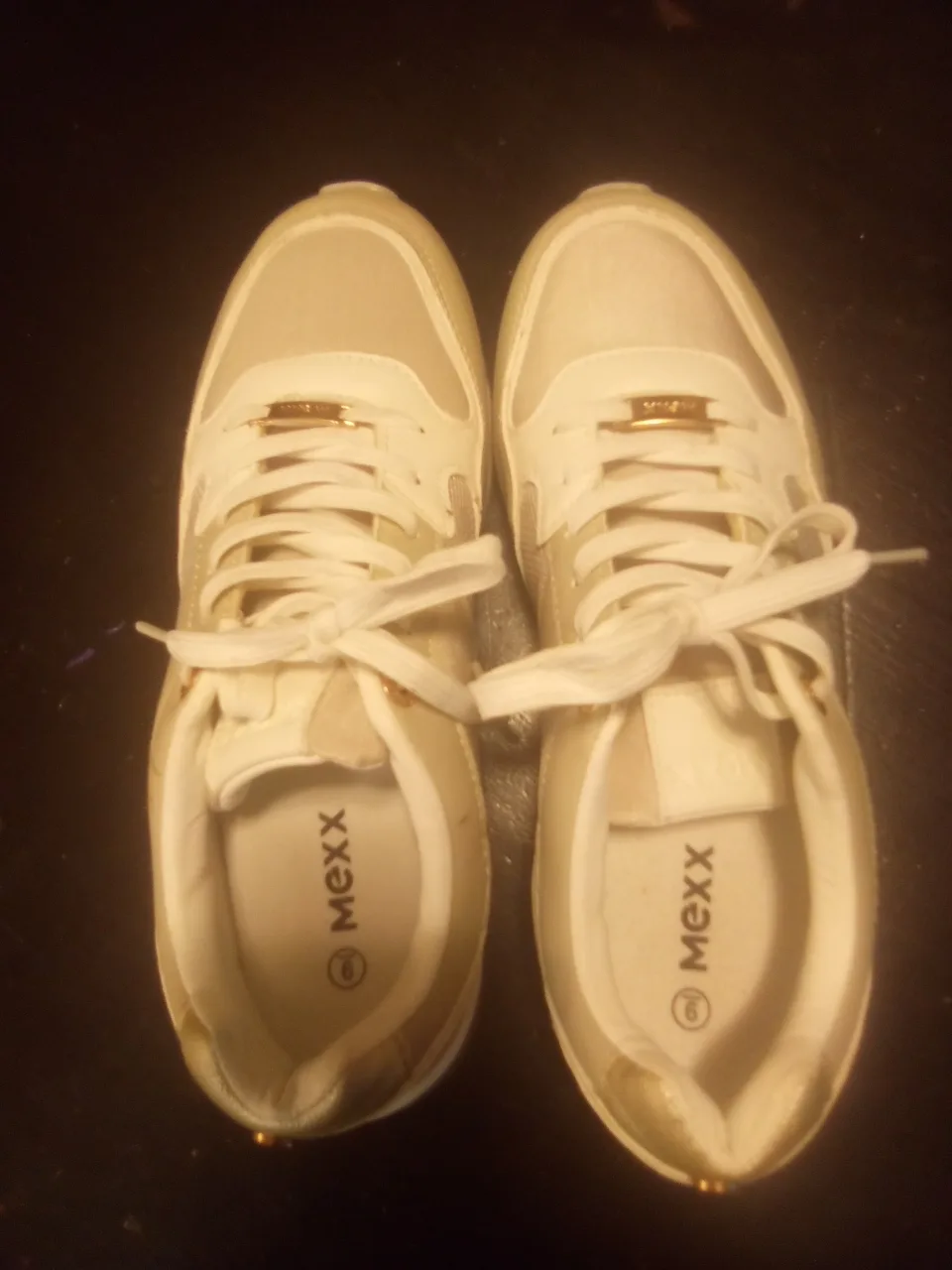Mexx Cream & Gold Women's Sneakers - Size 9