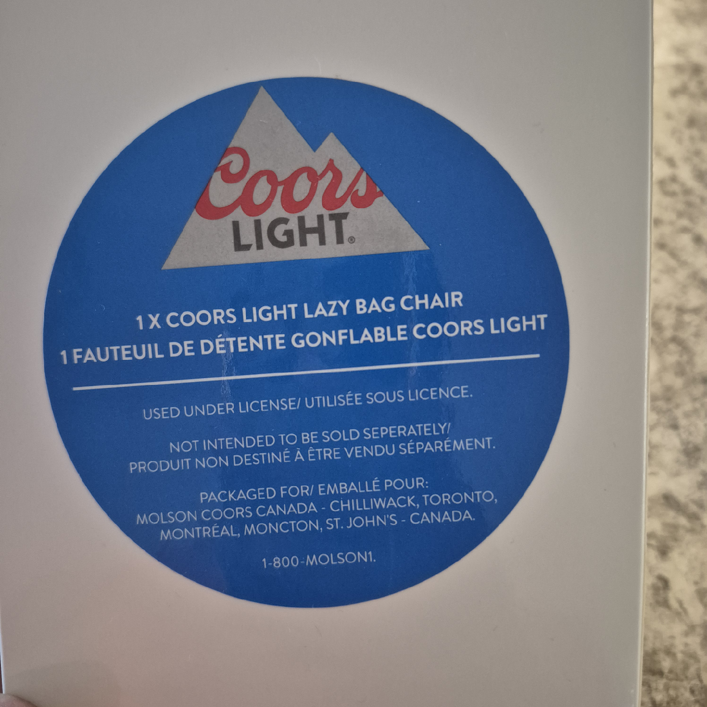 Coors Light Lazy Bag Chair - Inflatable
