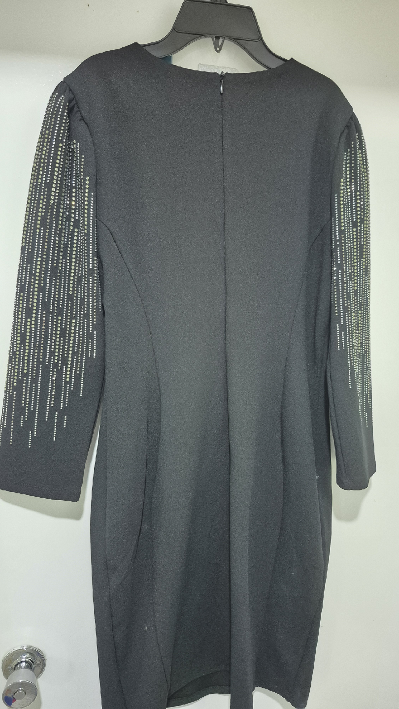 NWT Loft Black Dress with Embellished Sleeves - photo 2