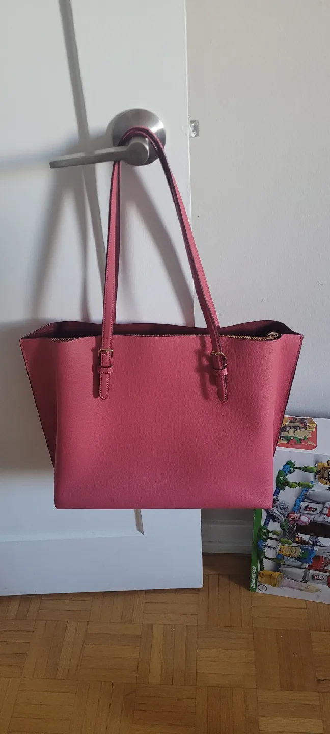 Coach Pink Leather Tote Bag image indicator(3)
