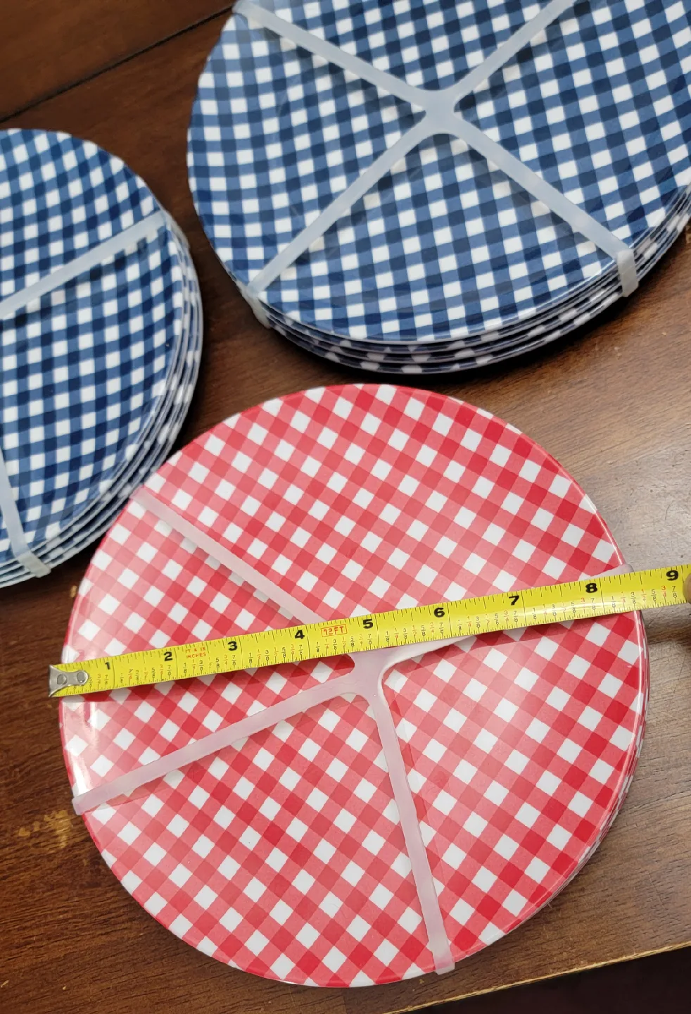 Tabletops Gallery Gingham Plates - Each Set of 4 image indicator(2)