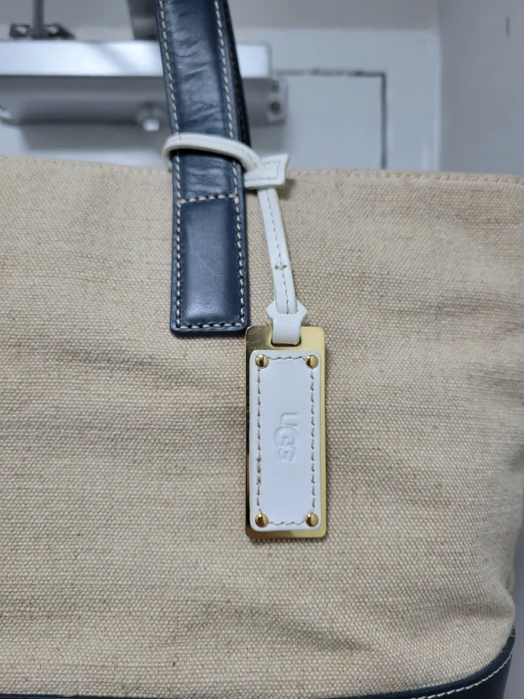 UGG Beige & Navy Tote Bag thumbnail