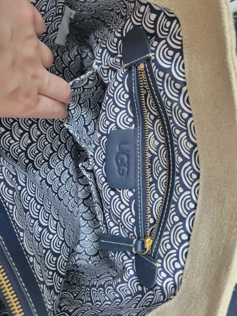 UGG Beige & Navy Tote Bag image indicator(3)