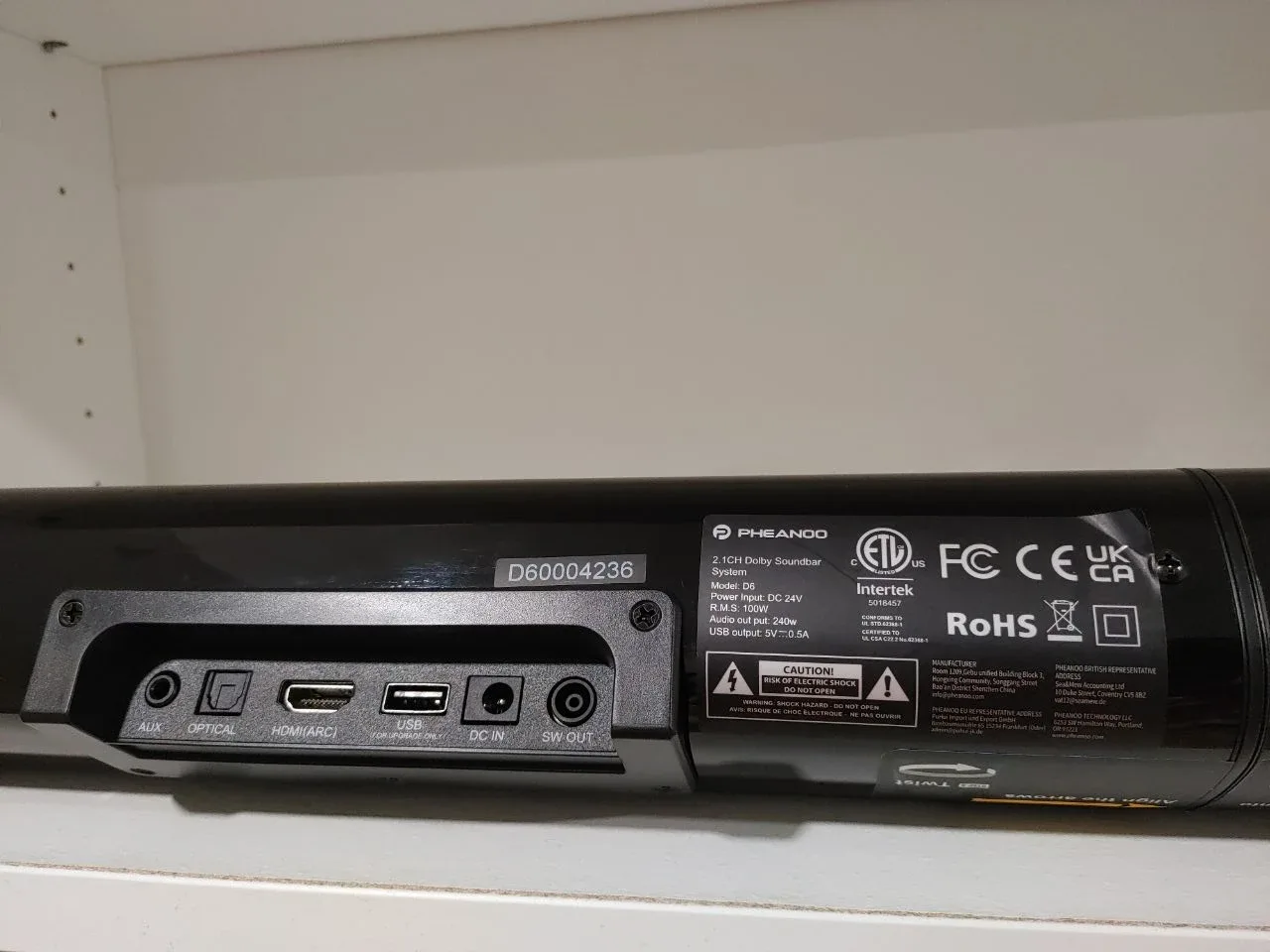 Pheanoo D6 2.1CH Dolby Soundbar thumbnail