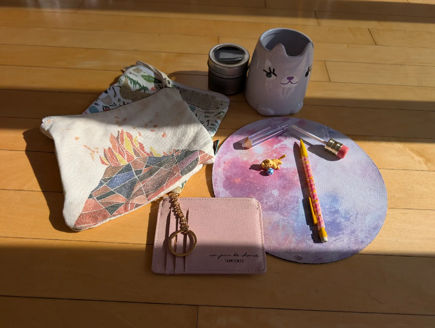 Stationary lot - mouse pad, pencil cup, pencil/make-up cases thumbnail
