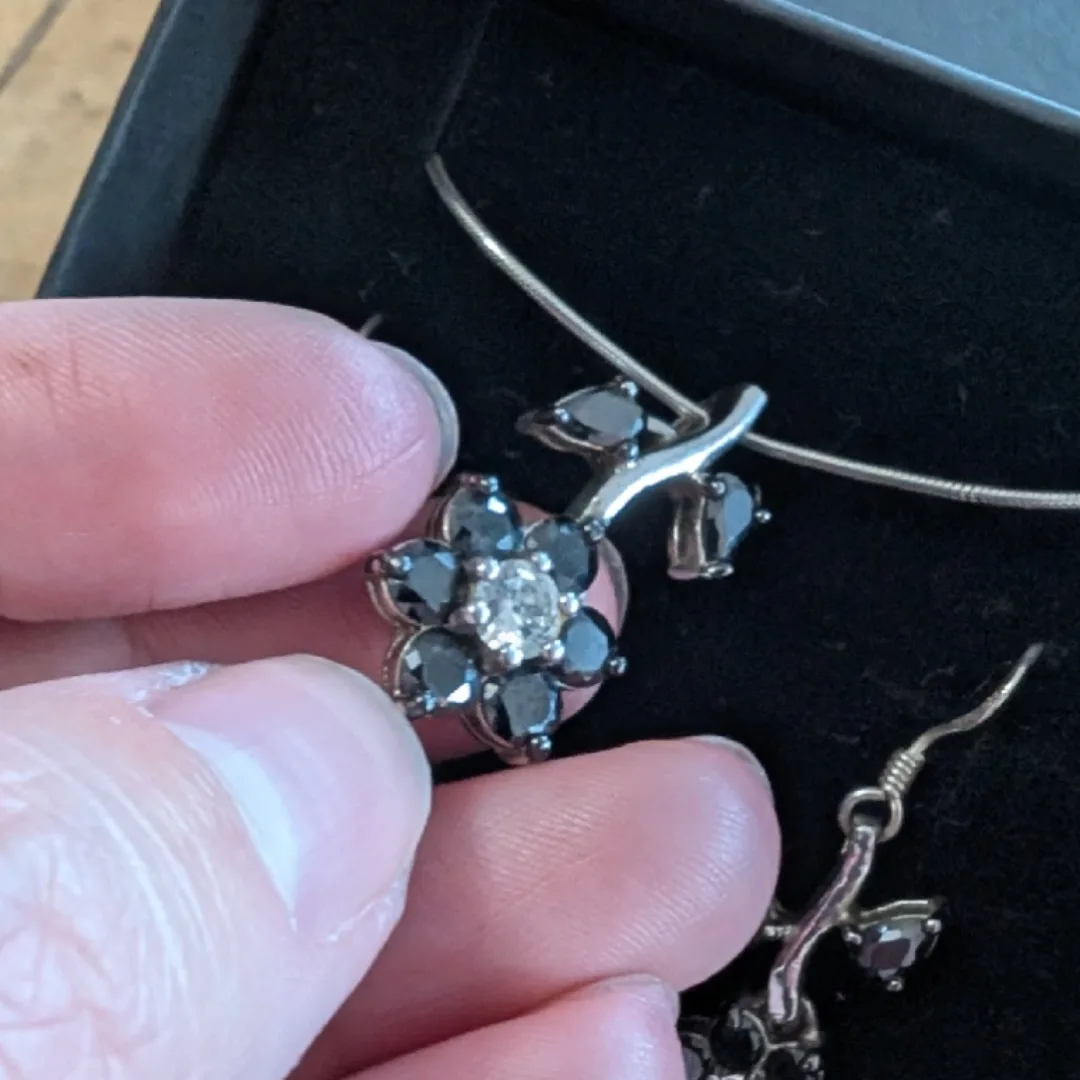 Sterling Silver Necklace & Earring Set image indicator(4)