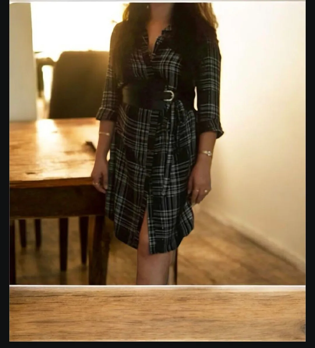 Assorted Dresses - Plaid, Green, Black/White image indicator(3)