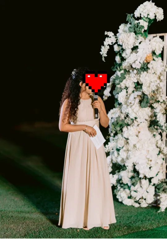 Elegant Champagne Dress – Perfect for Weddings & Formal Events image indicator(2)