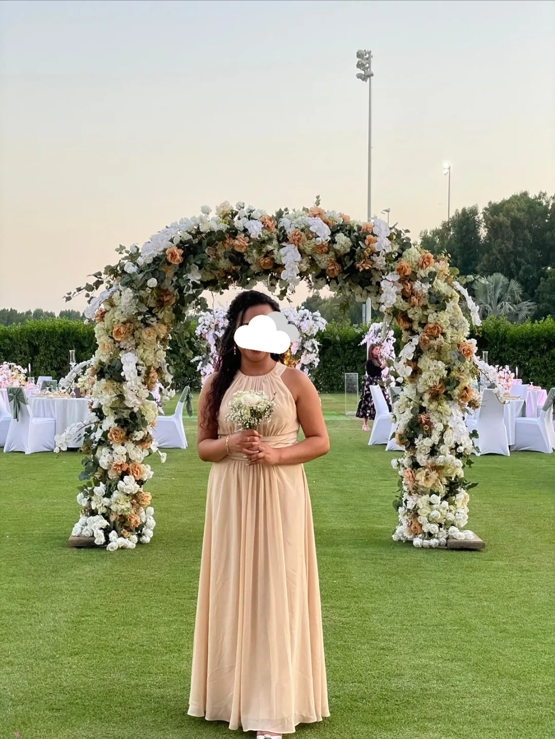 Elegant Champagne Dress – Perfect for Weddings & Formal Events image indicator(3)