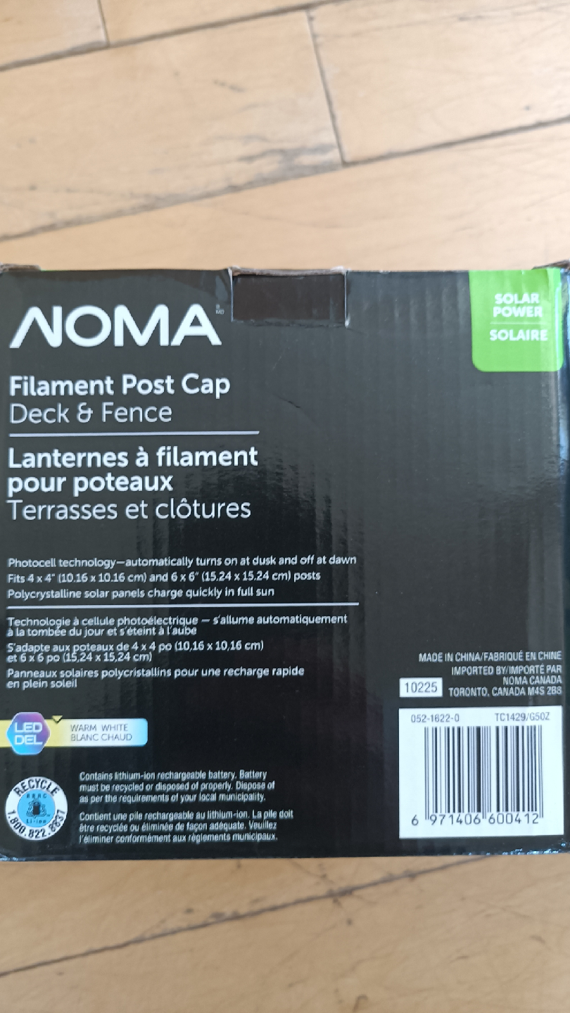 NOMA Outdoor Warm White LED Sola  Post Cap Fence Lights - photo 4