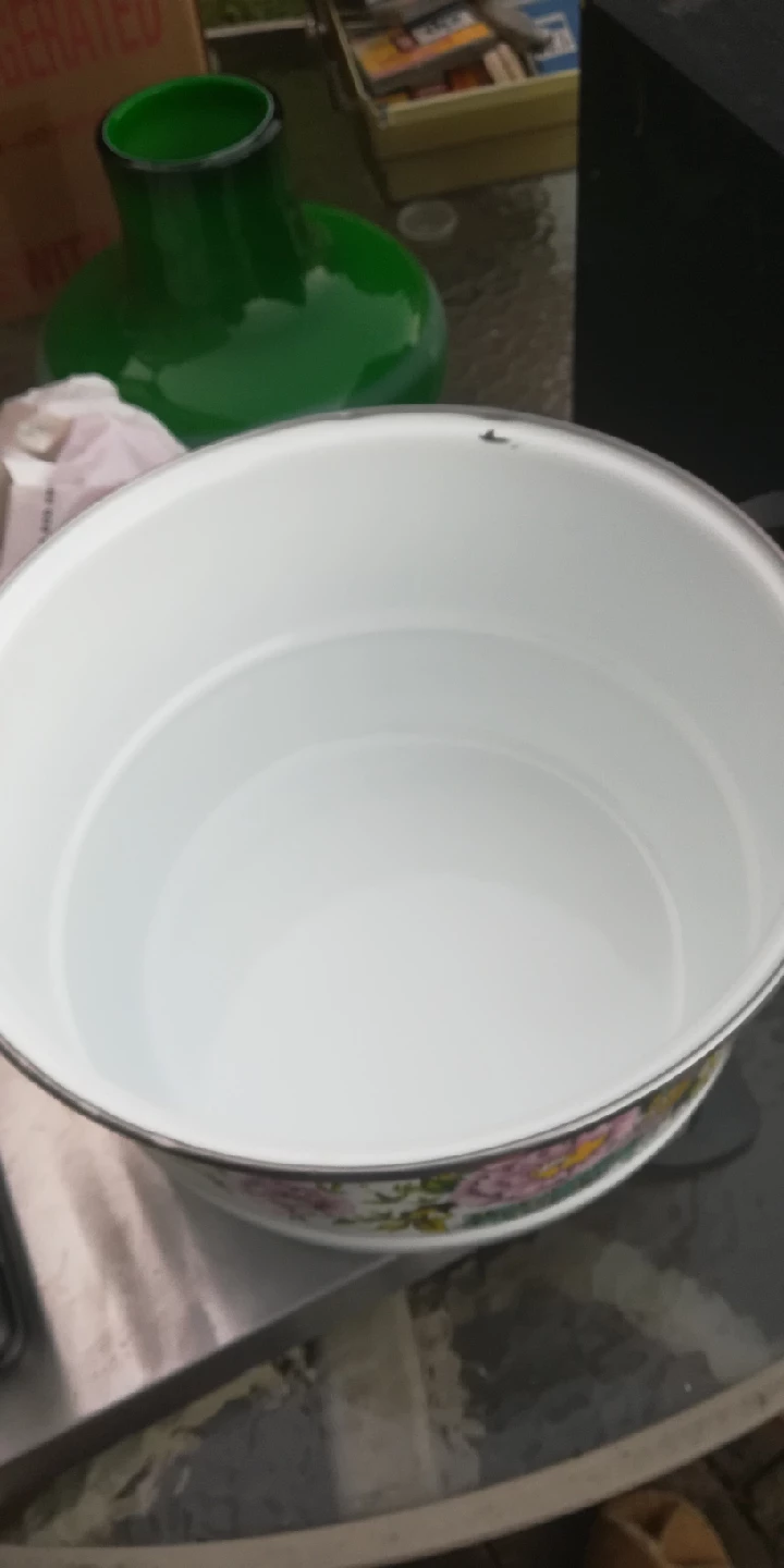 Floral Enamel Stock Pot with Lid - photo 2