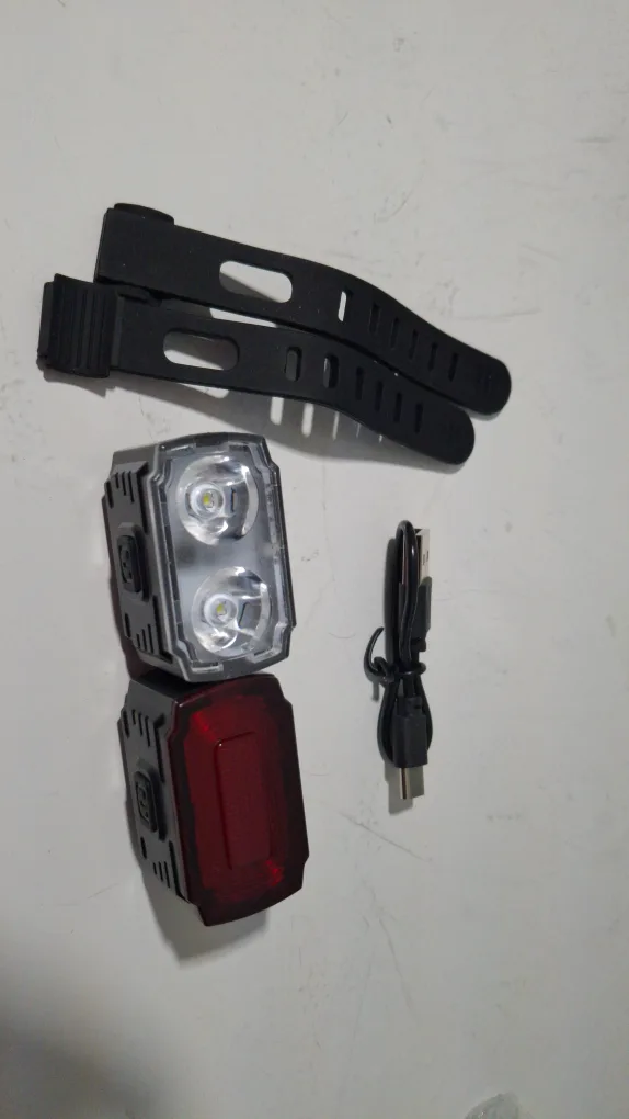 Bike Light Set usb - Front White & Rear Red image indicator(2)