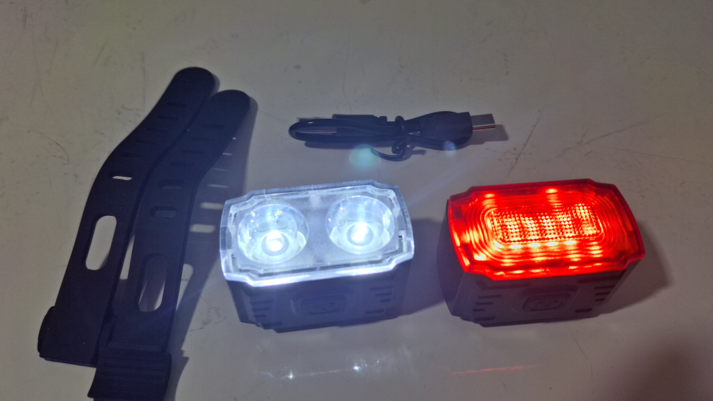 Bike Light Set usb - Front White & Rear Red