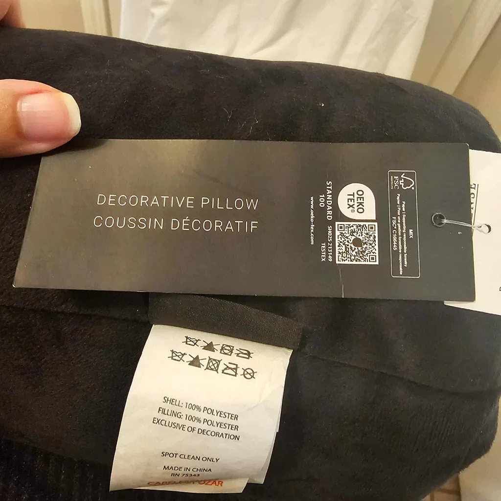 Black Rachel Zoe Round Decorative Pillow image indicator(6)