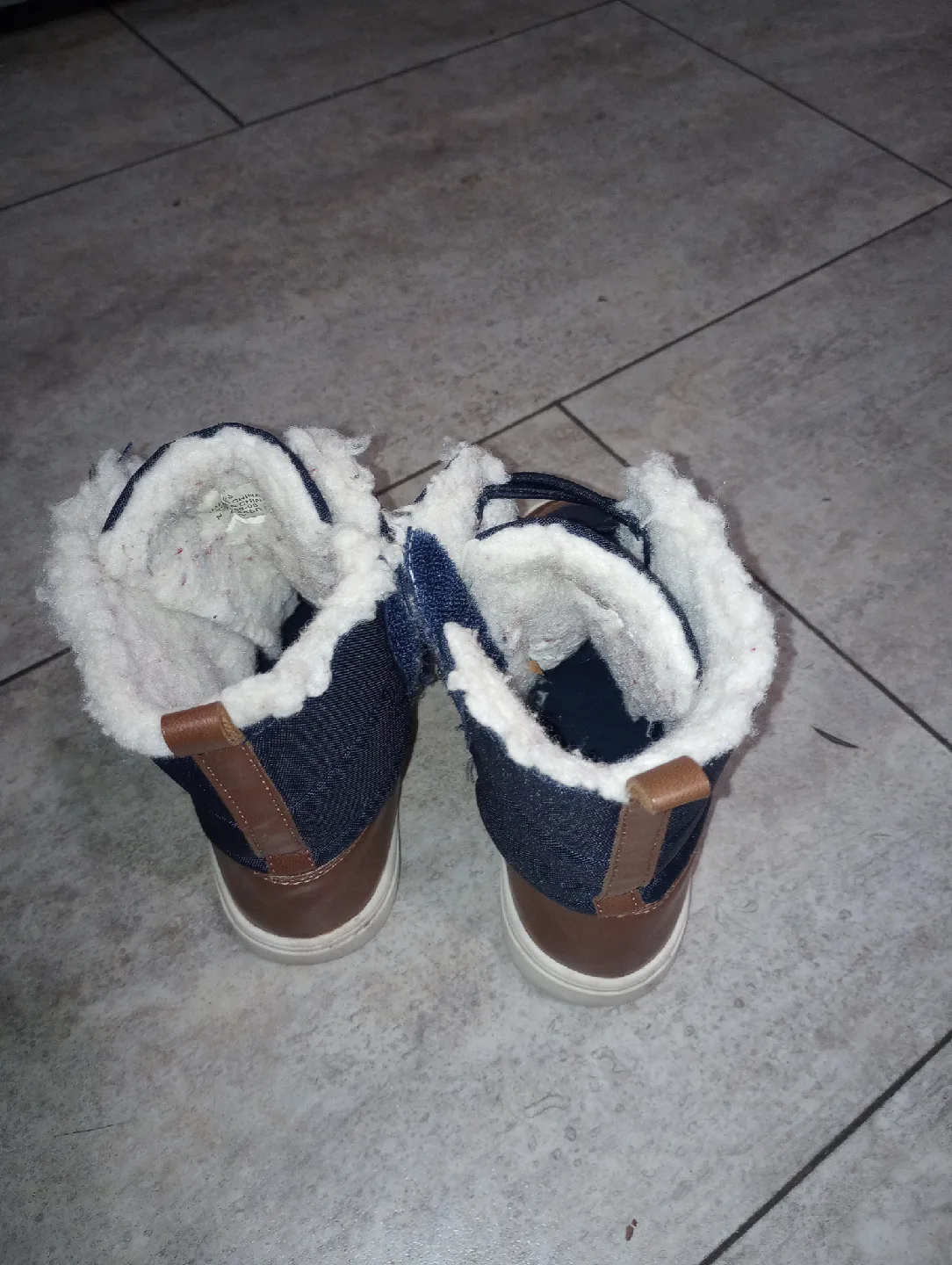 Kids Winter Boots - Blue Denim with Faux Fur Lining image indicator(4)