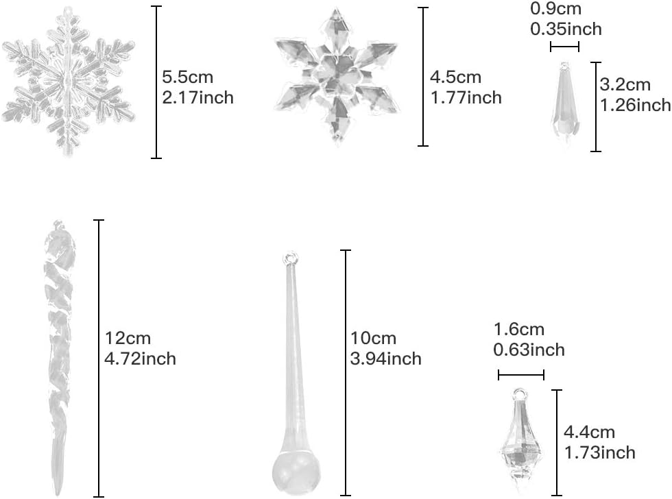 Coxeer 37PCS Christmas Ornament Set Iciclei - photo 2