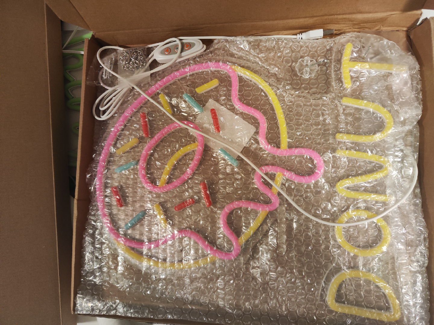 Donut Neon Light - Pink, Yellow