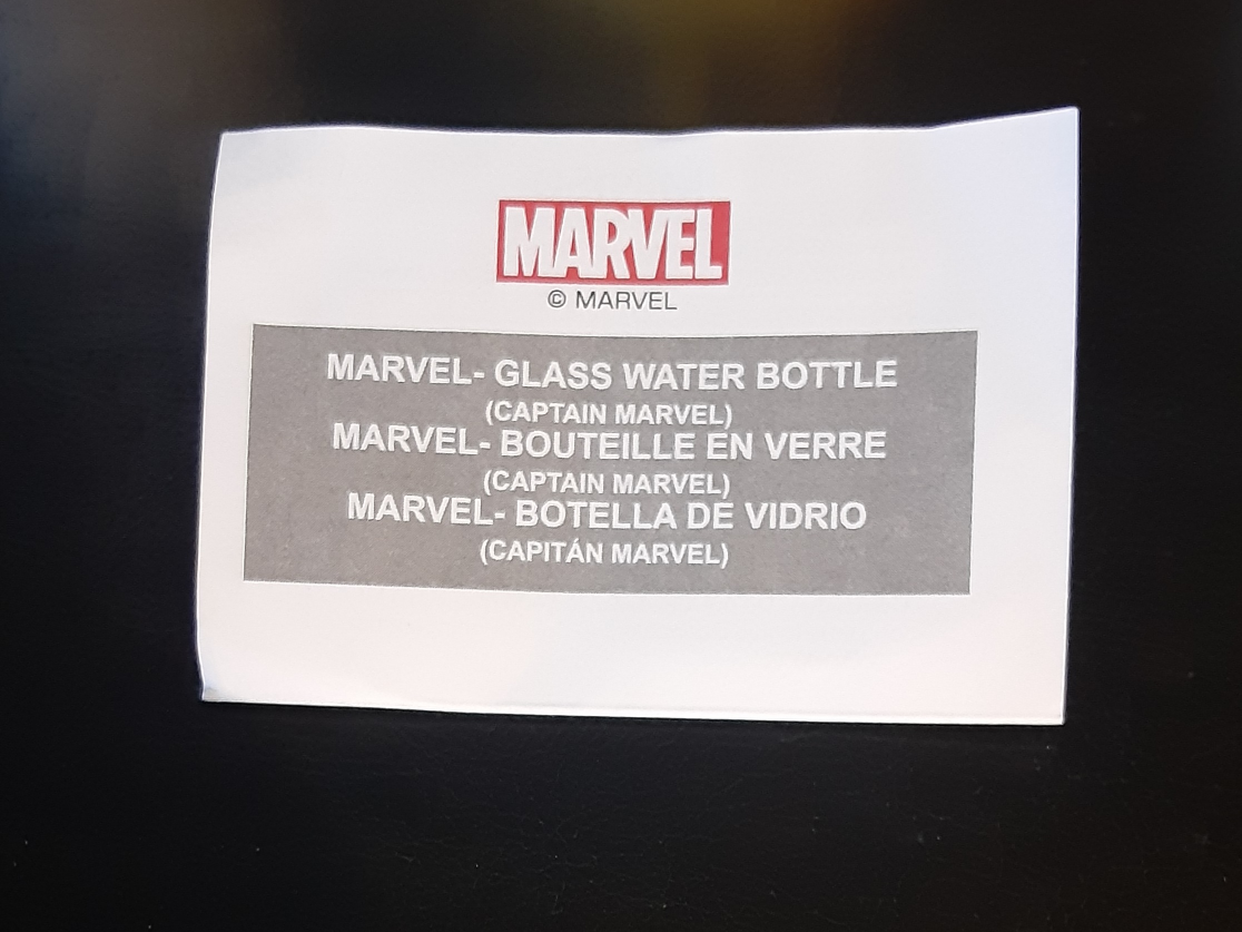 Marvel Captain Marvel Glass Water Bottle 450ml - photo 2