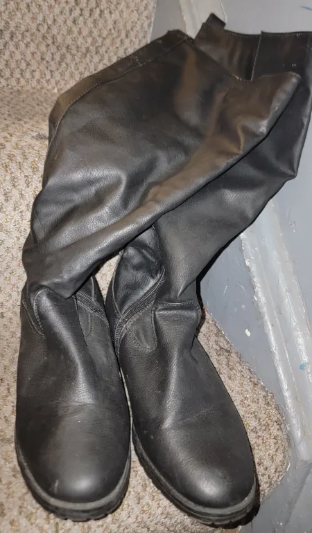 Black Knee-High Boots - Size 7 thumbnail