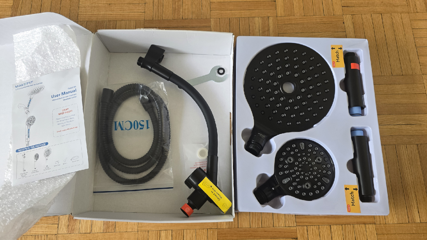 MAKEFIT Dual Handheld Shower Head Combo - New in Box! - photo 2
