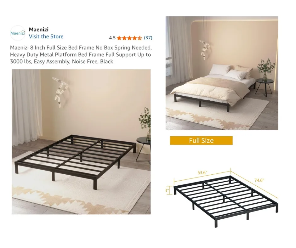 Maenizi Full Size Bed Frame - Black