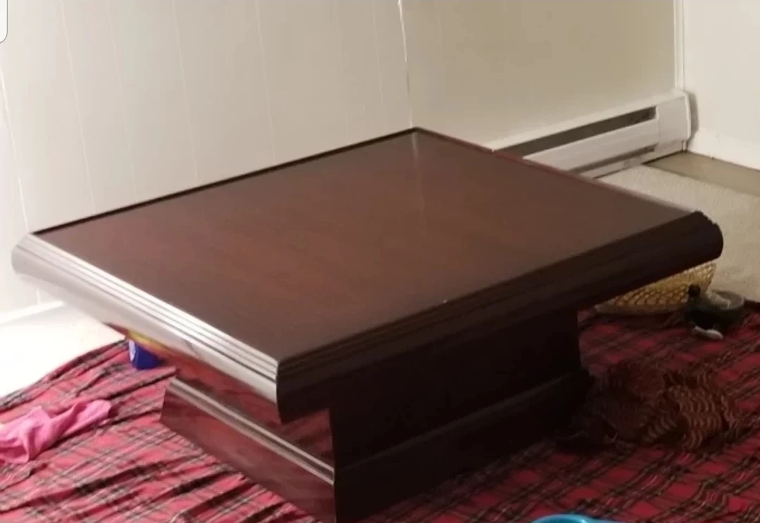 low wooden coffee table - photo 2