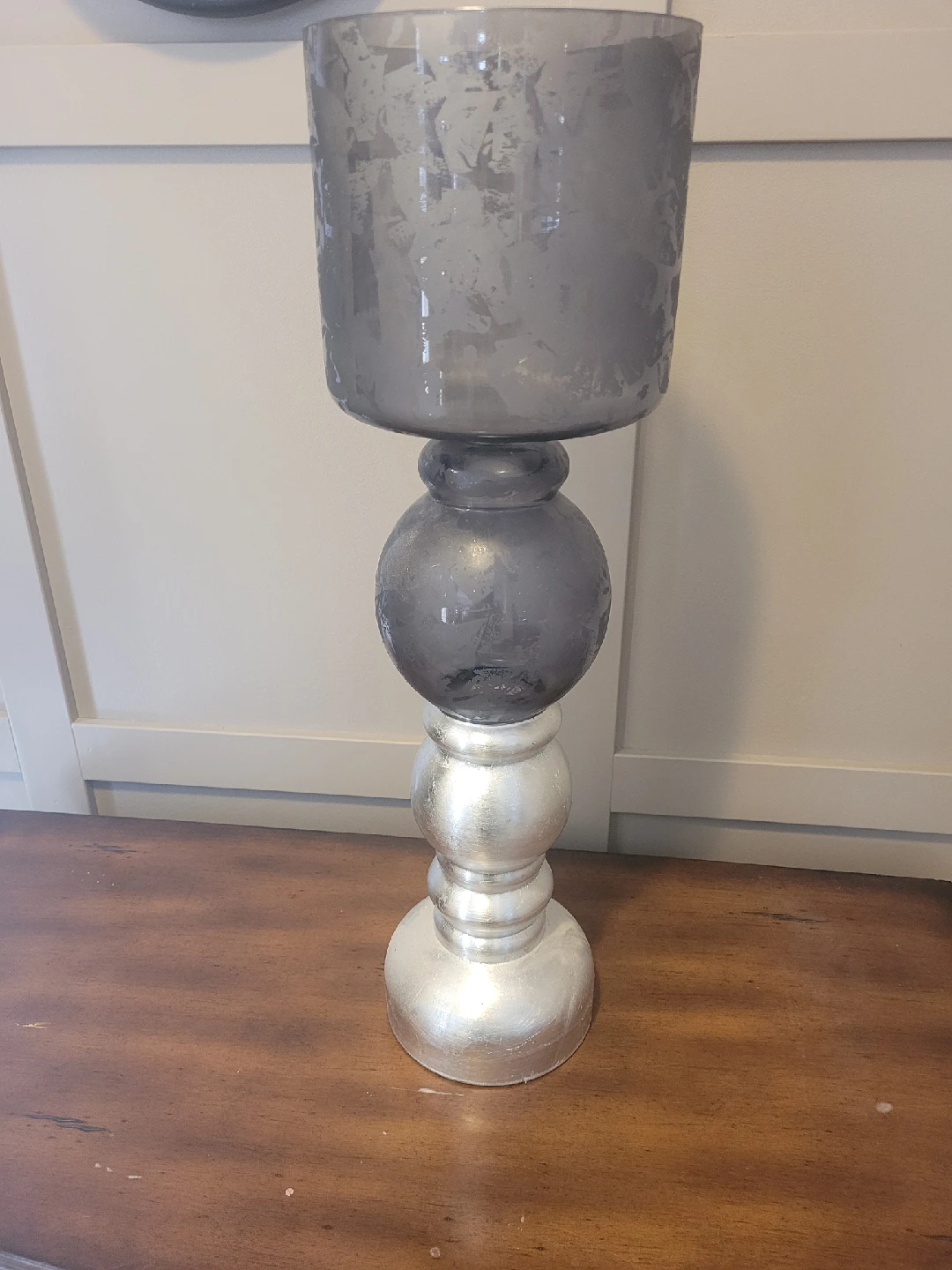 Silver & Grey Decorative Pedestal - photo 3