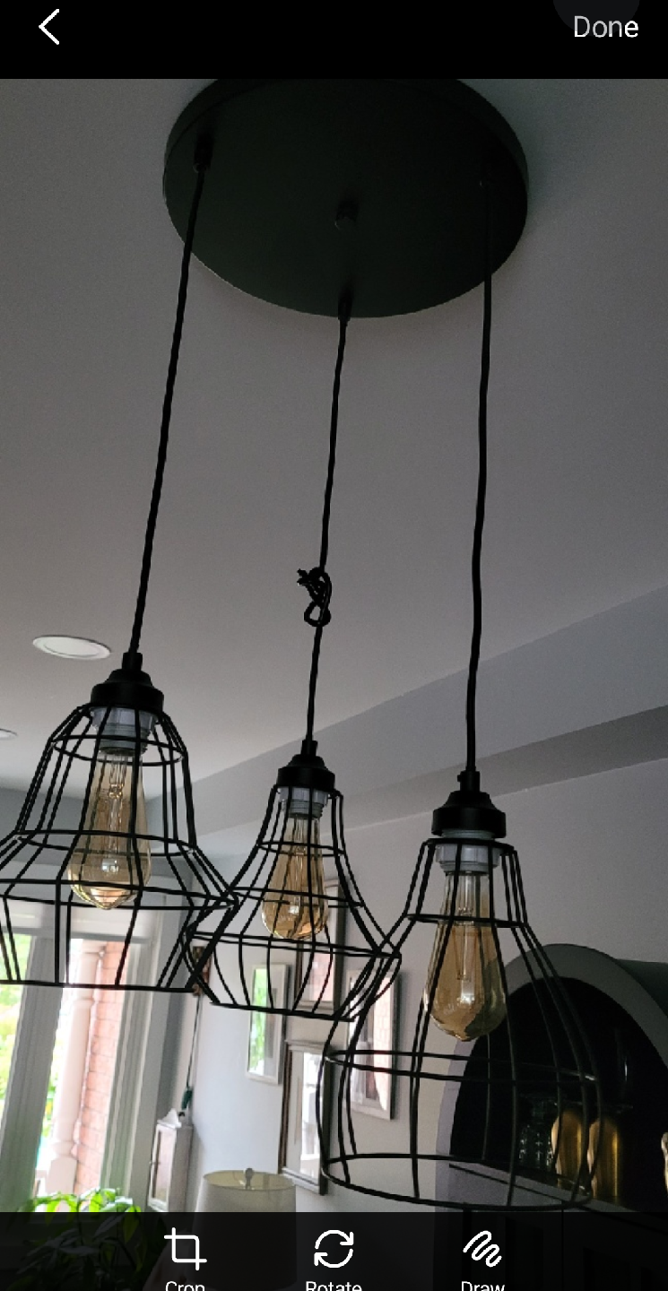 Structube Black Industrial Style Pendant Light