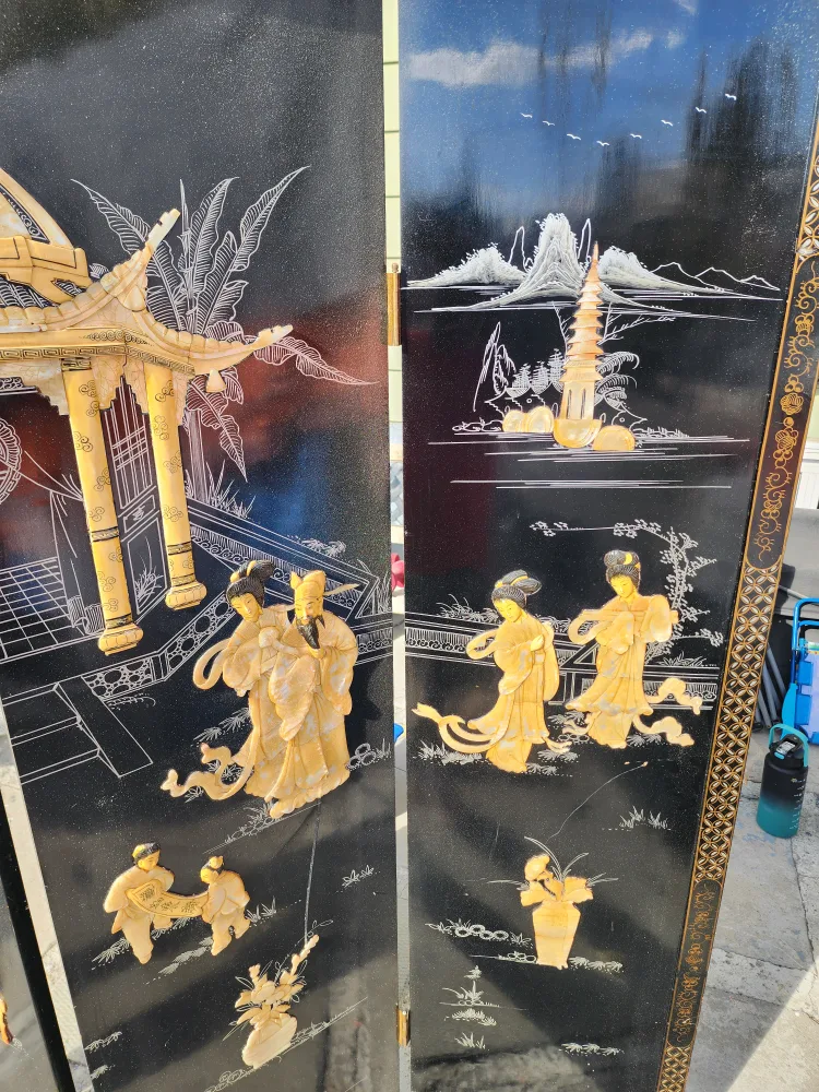 Vintage Chinese Black Lacquer image indicator(3)