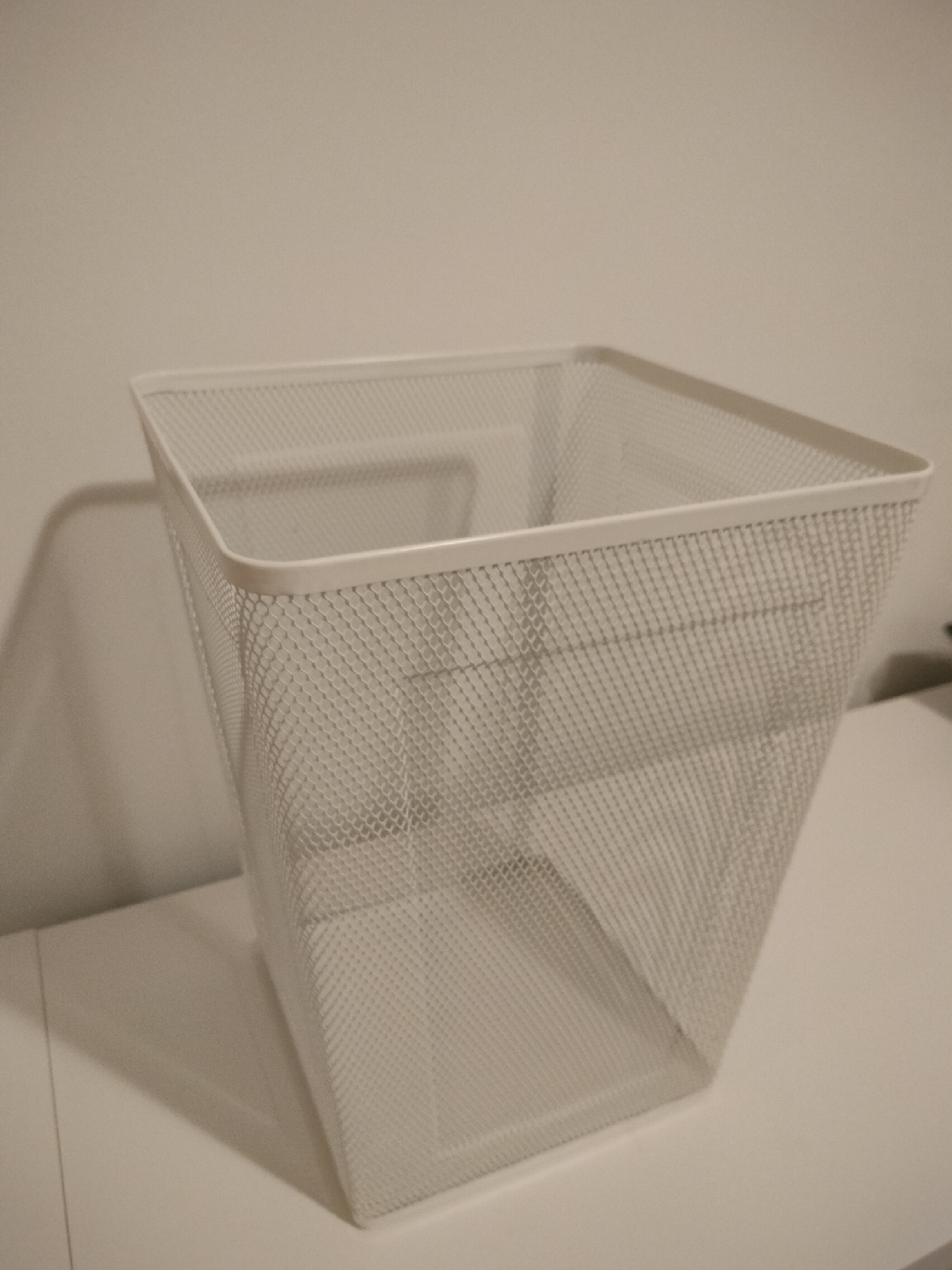 IKEA Paper Basket White Metal Mesh