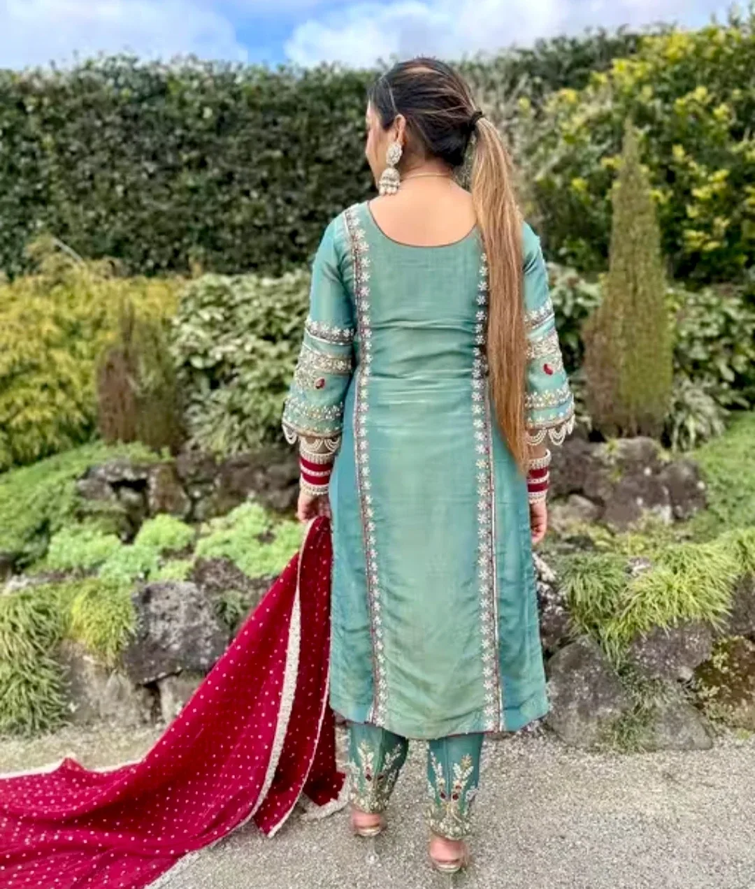 Heavy Party Wear Salwar Kameez Suit image indicator(3)