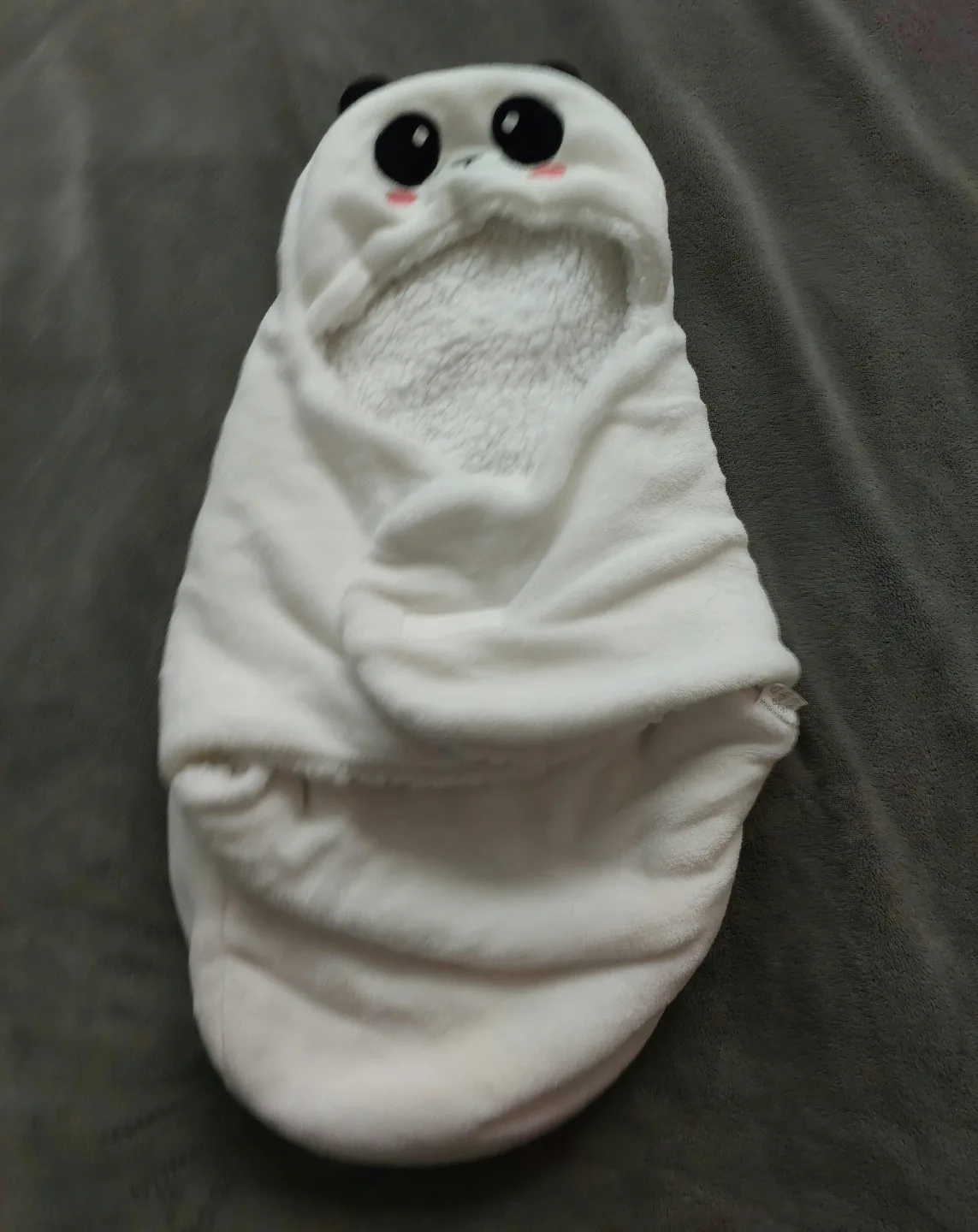 White Panda Baby Blanket