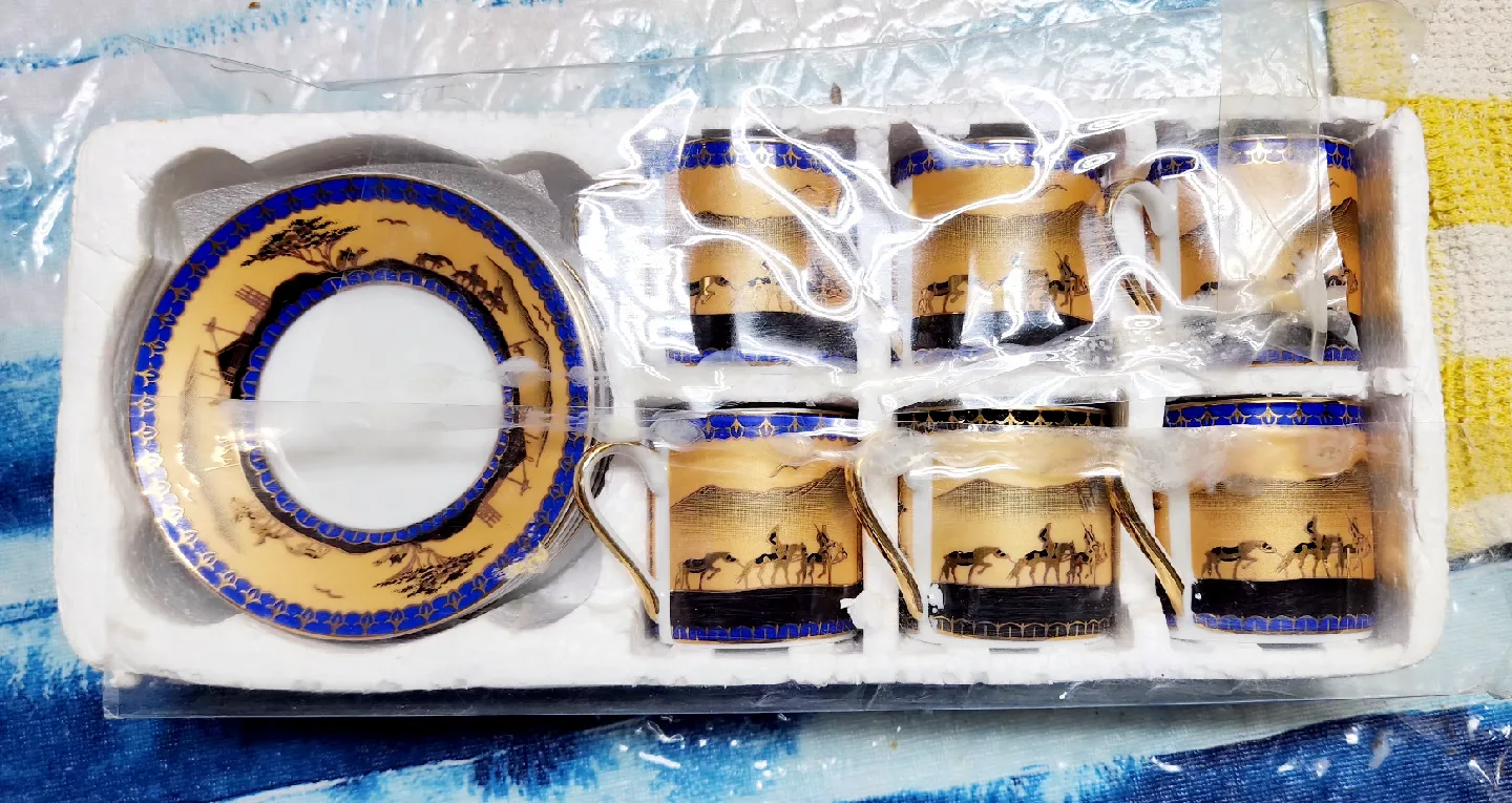 Vintage espresso Cup and Saucer Set image indicator(2)