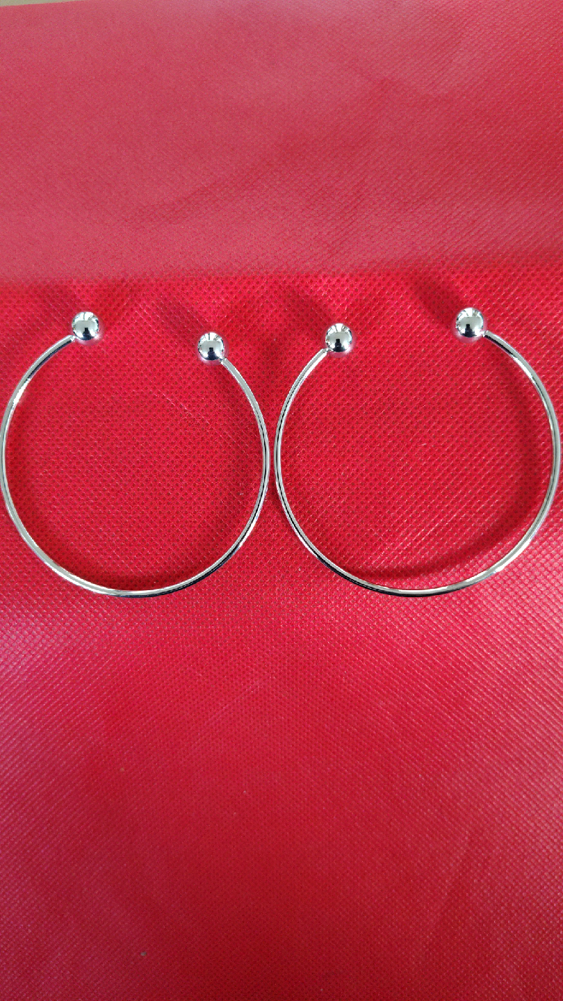 Silver Tone Bangle Bracelets - Set of 2