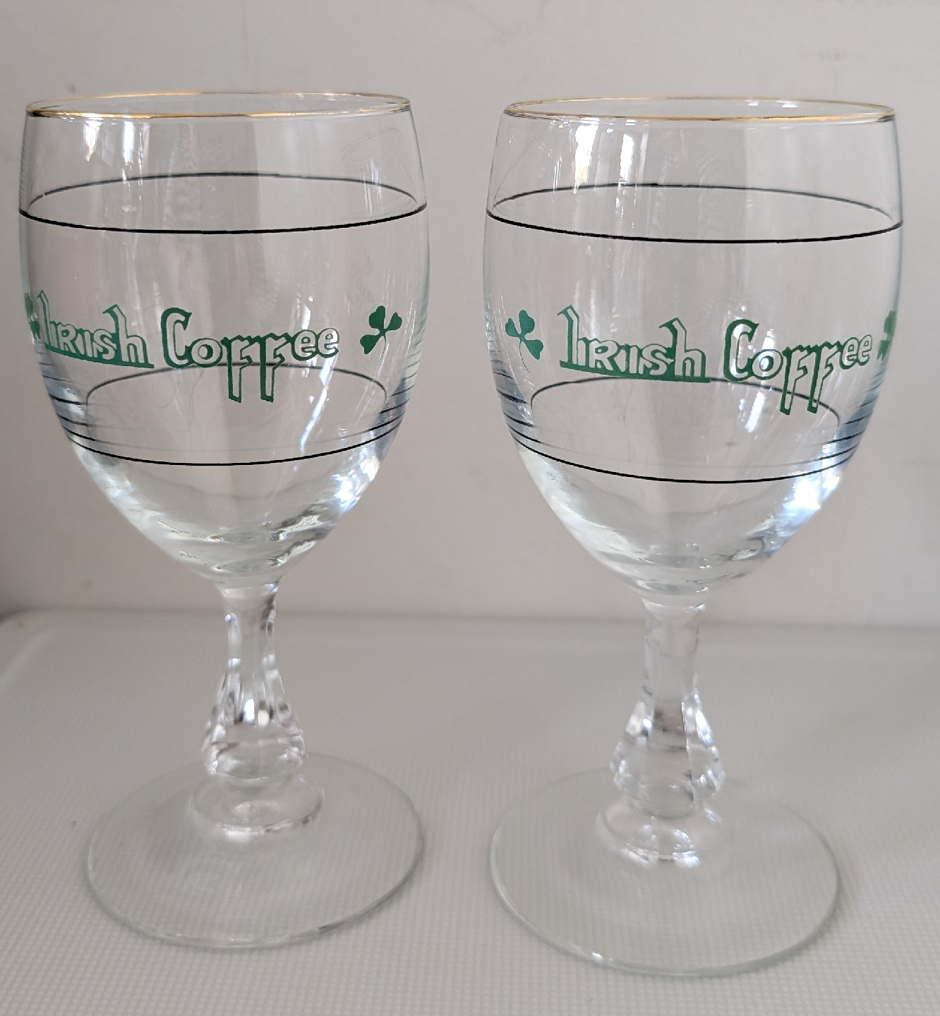 2 Vintage Irish Coffee Glasses