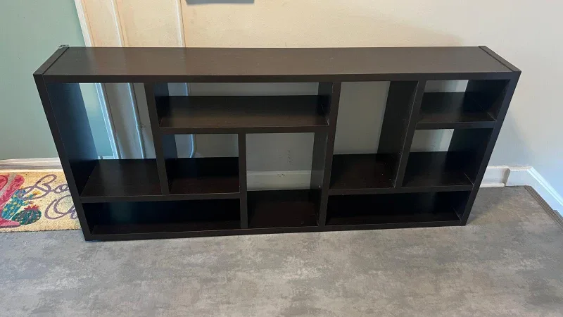 Dark Brown Geometric Shelving Unit image indicator(2)