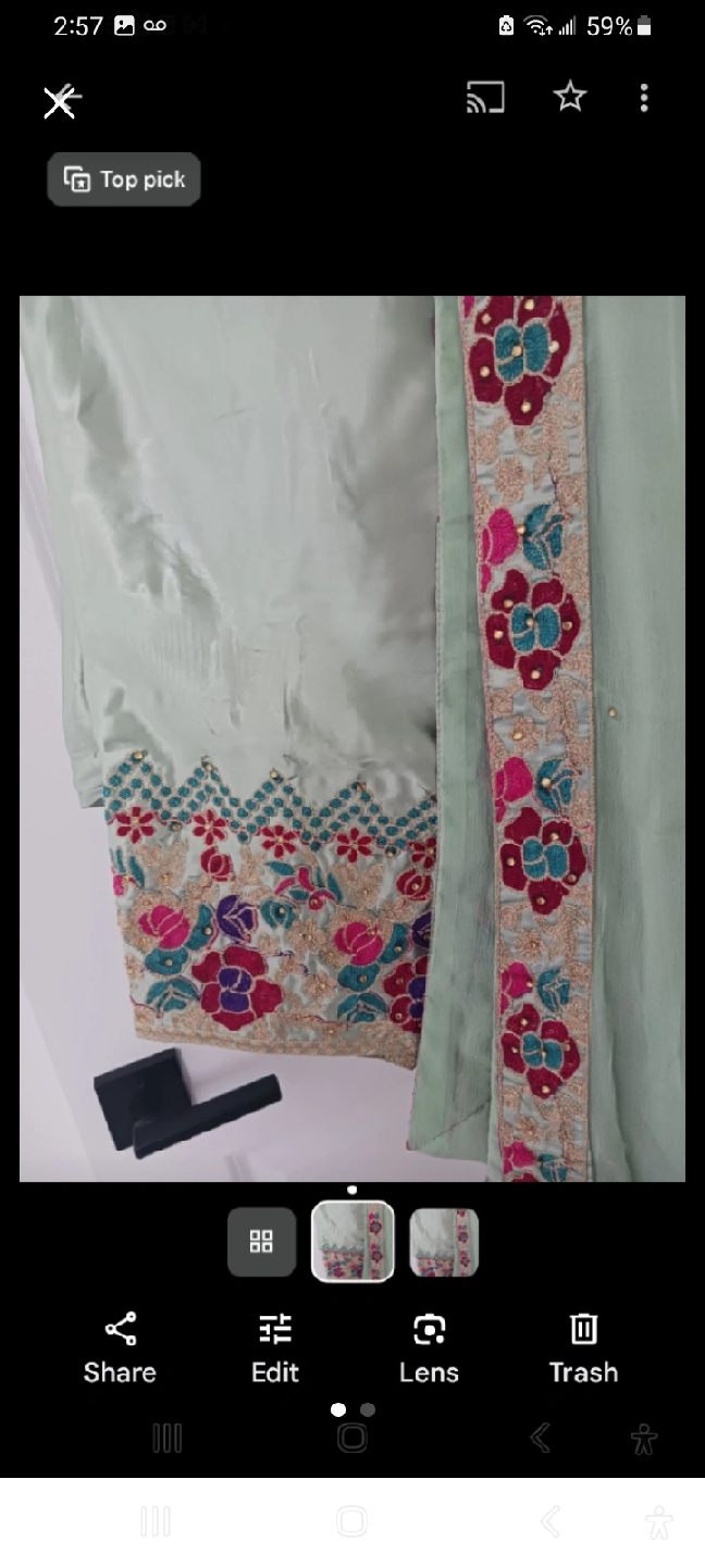 Embroidered Salwar Kameez Suit used beautiful lohre sale sale - photo 3