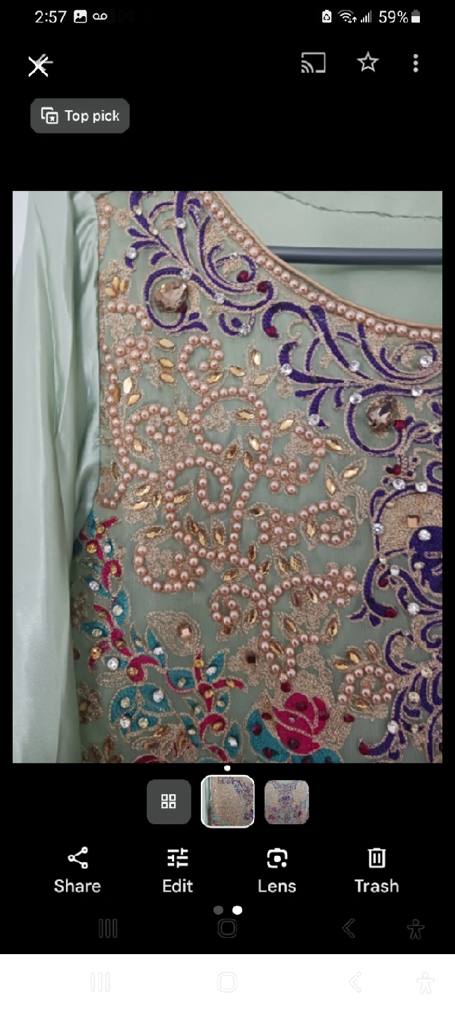 Embroidered Salwar Kameez Suit used beautiful lohre sale sale - photo 4