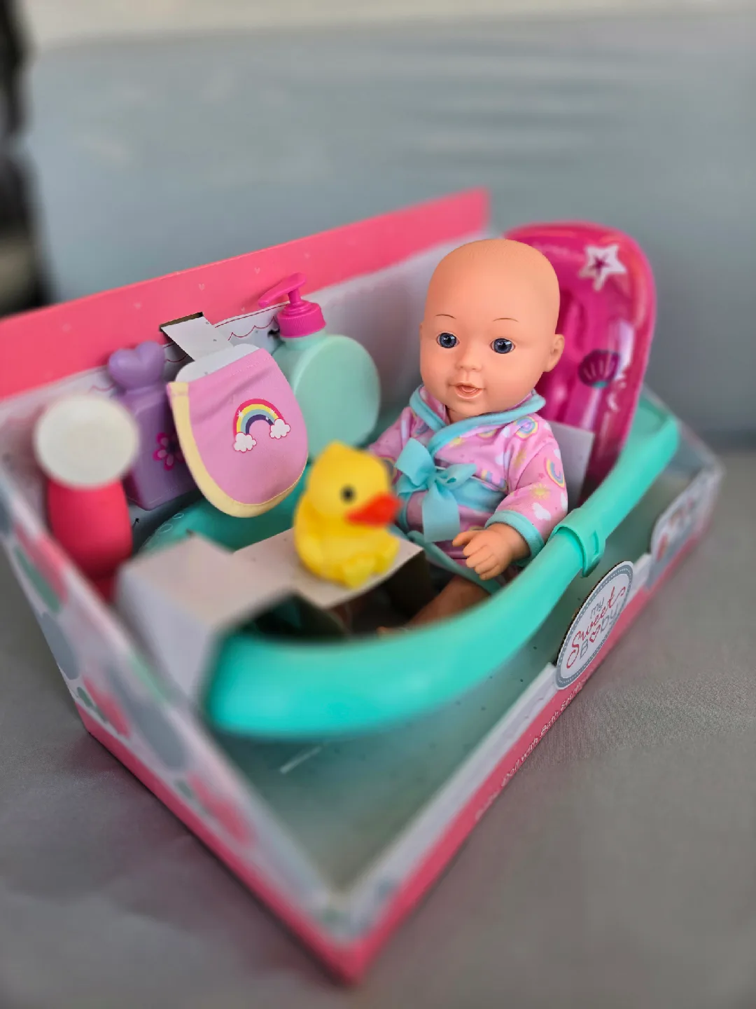 Baby toddler toy my sweet baby doll with bath set image indicator(2)