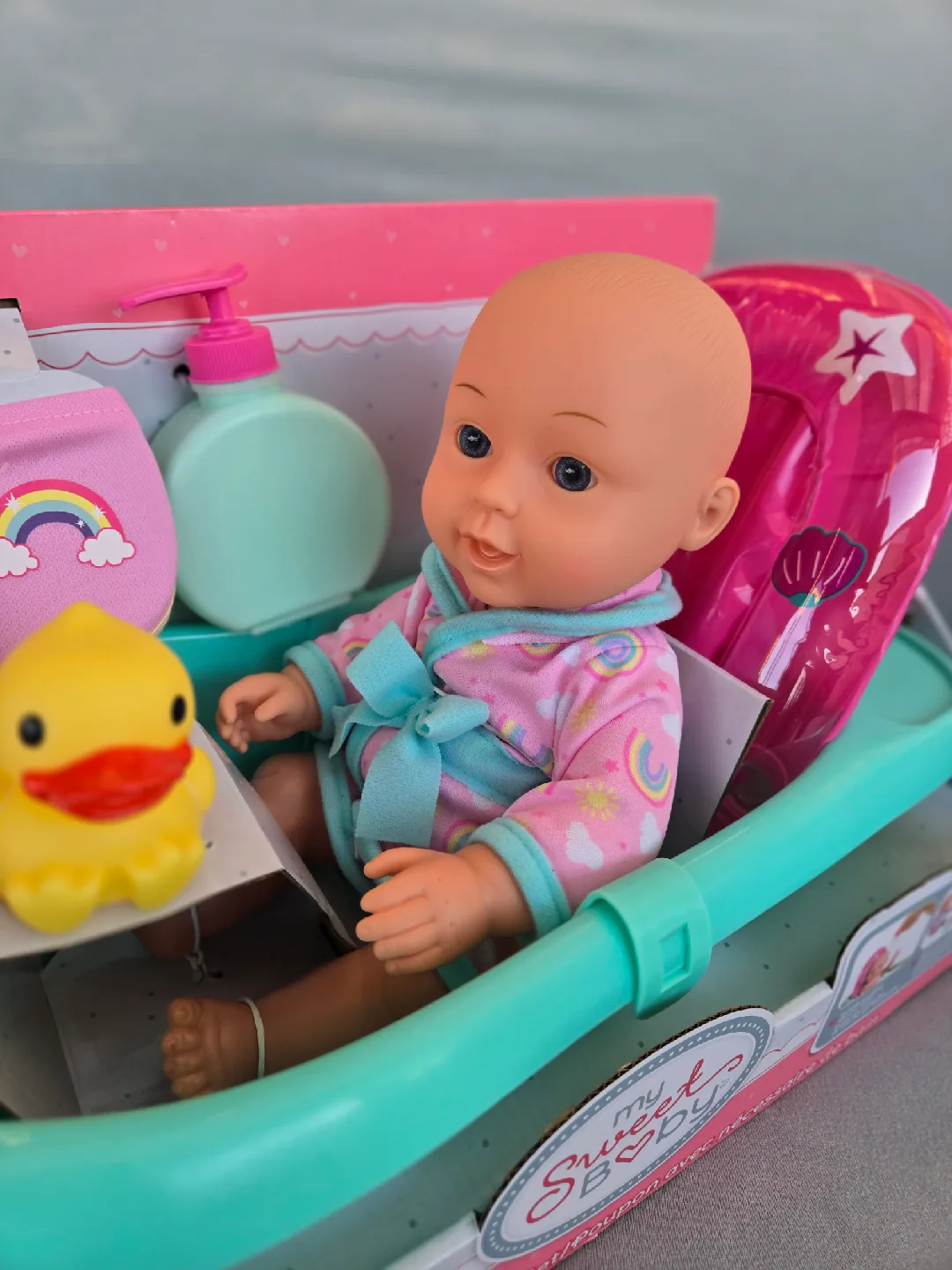 Baby toddler toy my sweet baby doll with bath set image indicator(6)