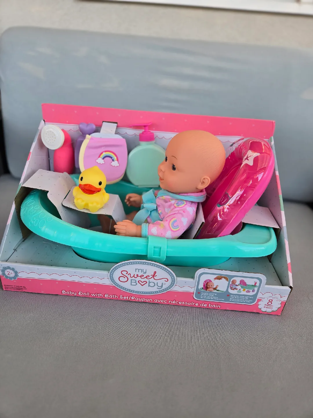 Baby toddler toy my sweet baby doll with bath set image indicator(7)