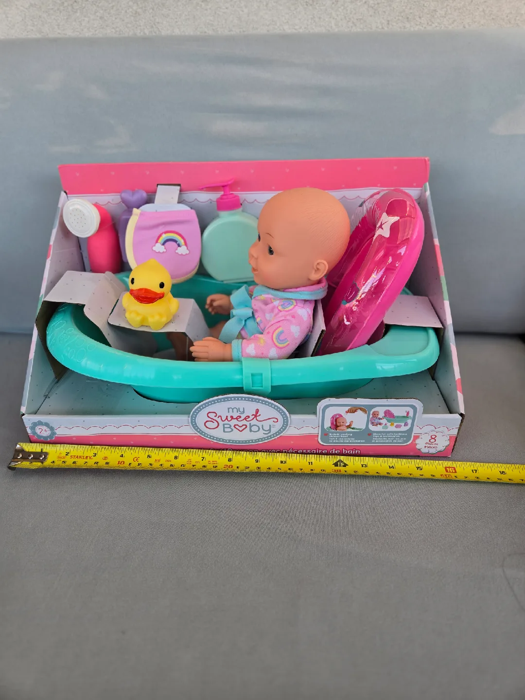 Baby toddler toy my sweet baby doll with bath set image indicator(8)