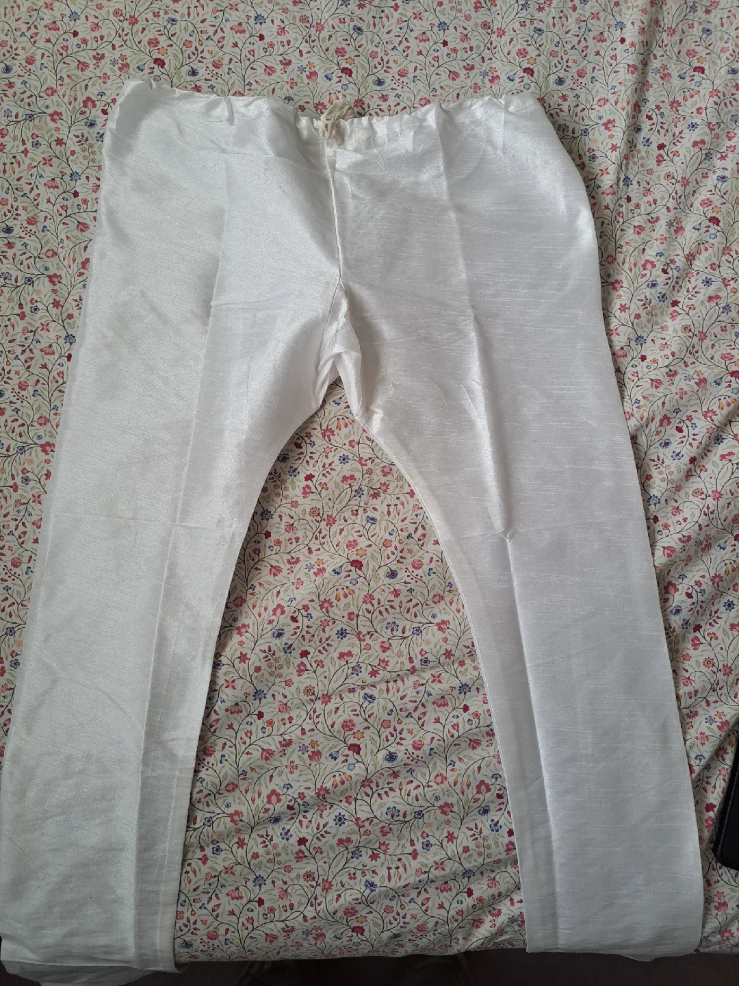 BRAND NEW - Men's silk Blue Kurta with Scarf and white pant image indicator(7)