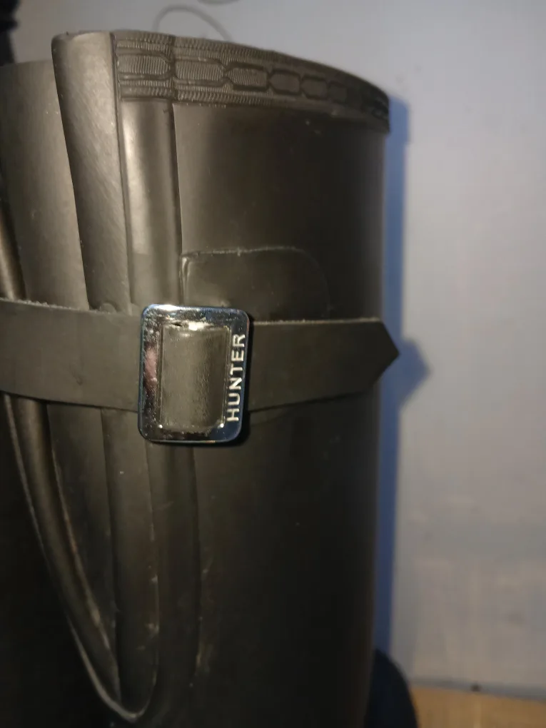 Hunter Black Rain Boots, Size 8 image indicator(4)