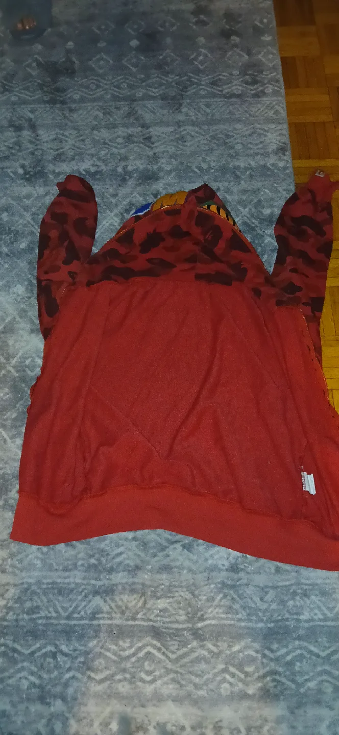 Bathing Ape (BAPE) Red Camo Shark Hoodie thumbnail