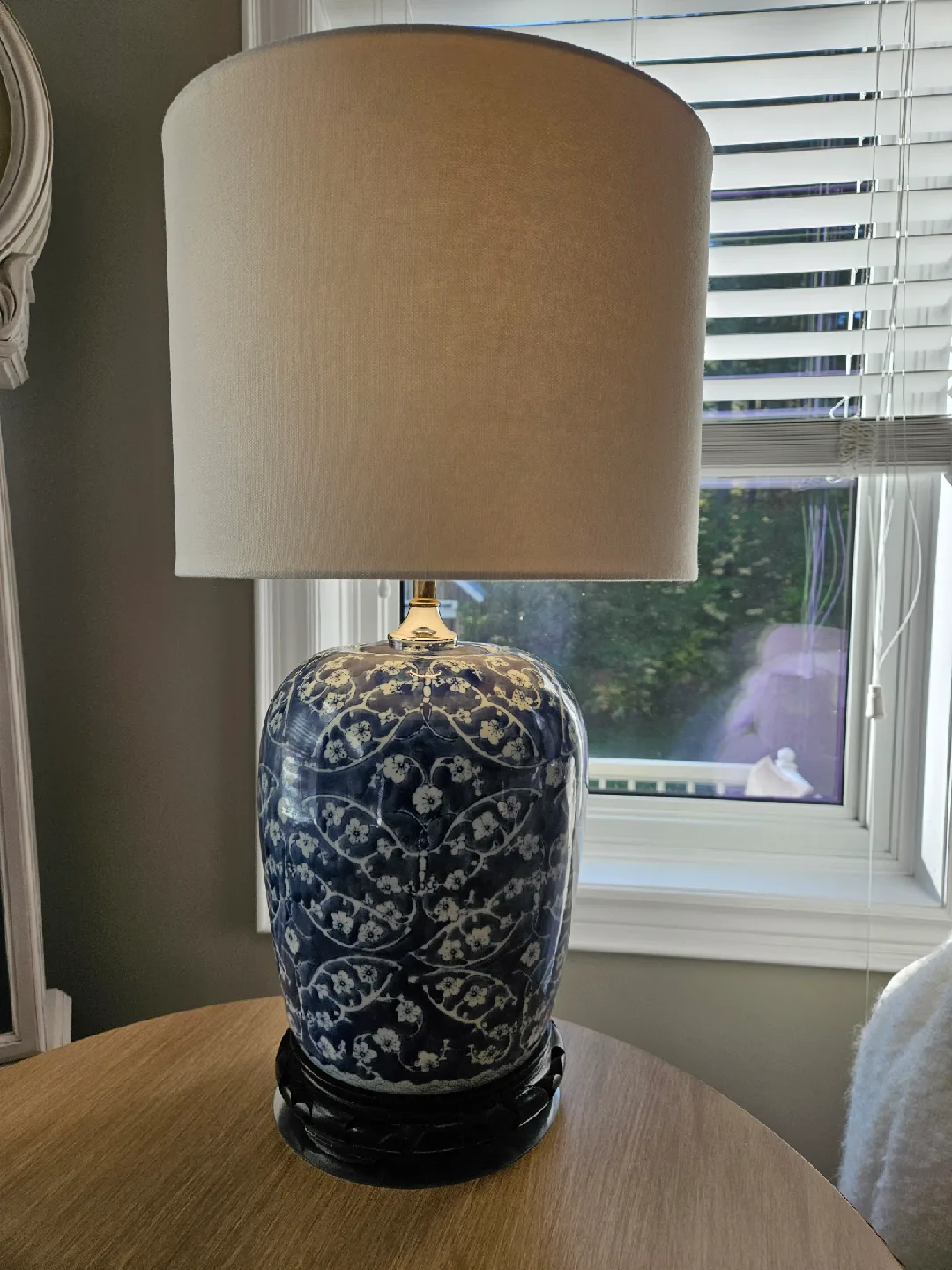 Blue & White Patterned Pair of Table Lamps image indicator(2)