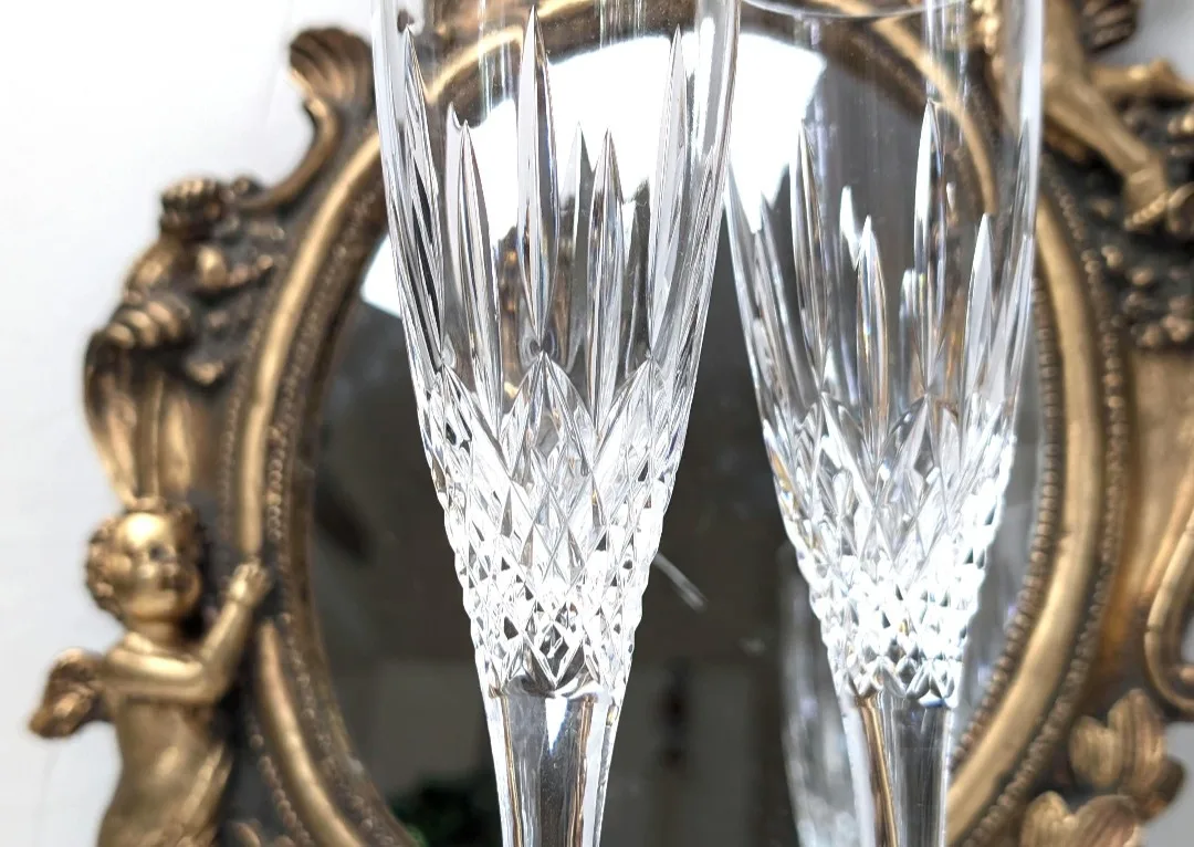 Stuart Crystal Champagne Flutes ~ Crystal Champagne Glasses ~ image indicator(7)