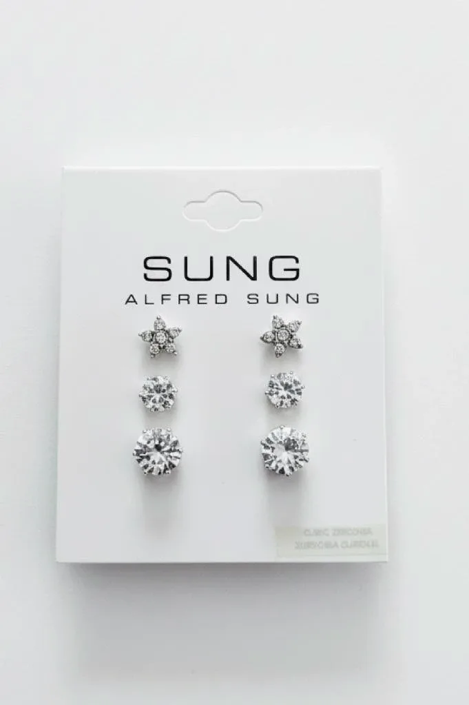 ✨ Alfred Sung Stud Earring Trio - New! ✨ thumbnail