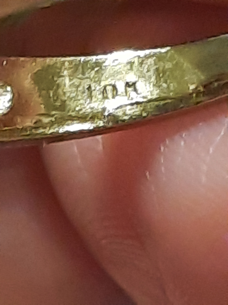 Genuine solid 10k yellow gold HUGE GARNET Ring - photo 5